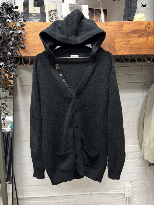 2013 Saint Laurent by Hedi Slimane ‘Baja’ Pierced Wool Hooded Cardigan