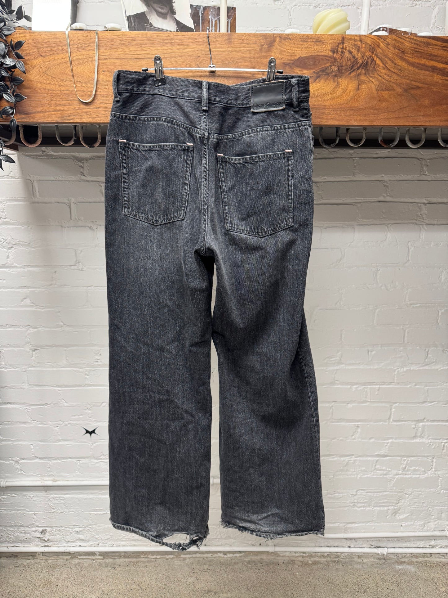 AW2022 Acne Studios ‘Washed Black’ Flared Leg Denim