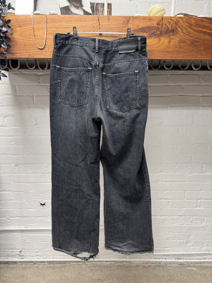 AW2022 Acne Studios ‘Washed Black’ Flared Leg Denim