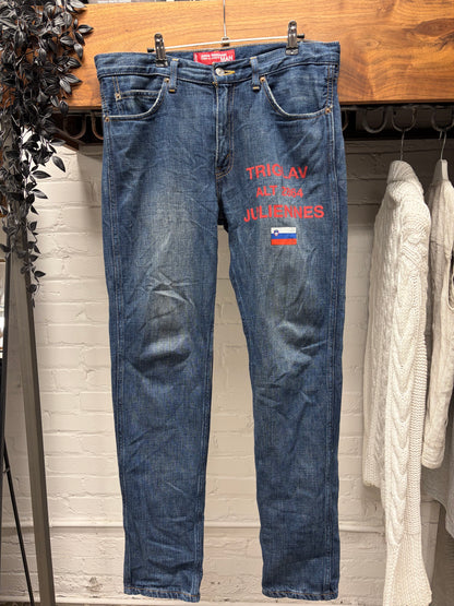 AW2005 Junya Watanabe x Levi’s ‘Triglav’ Flag Blue Jeans