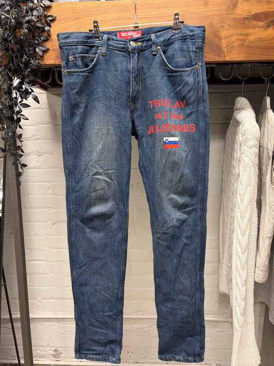 AW2005 Junya Watanabe x Levi’s ‘Triglav’ Flag Blue Jeans