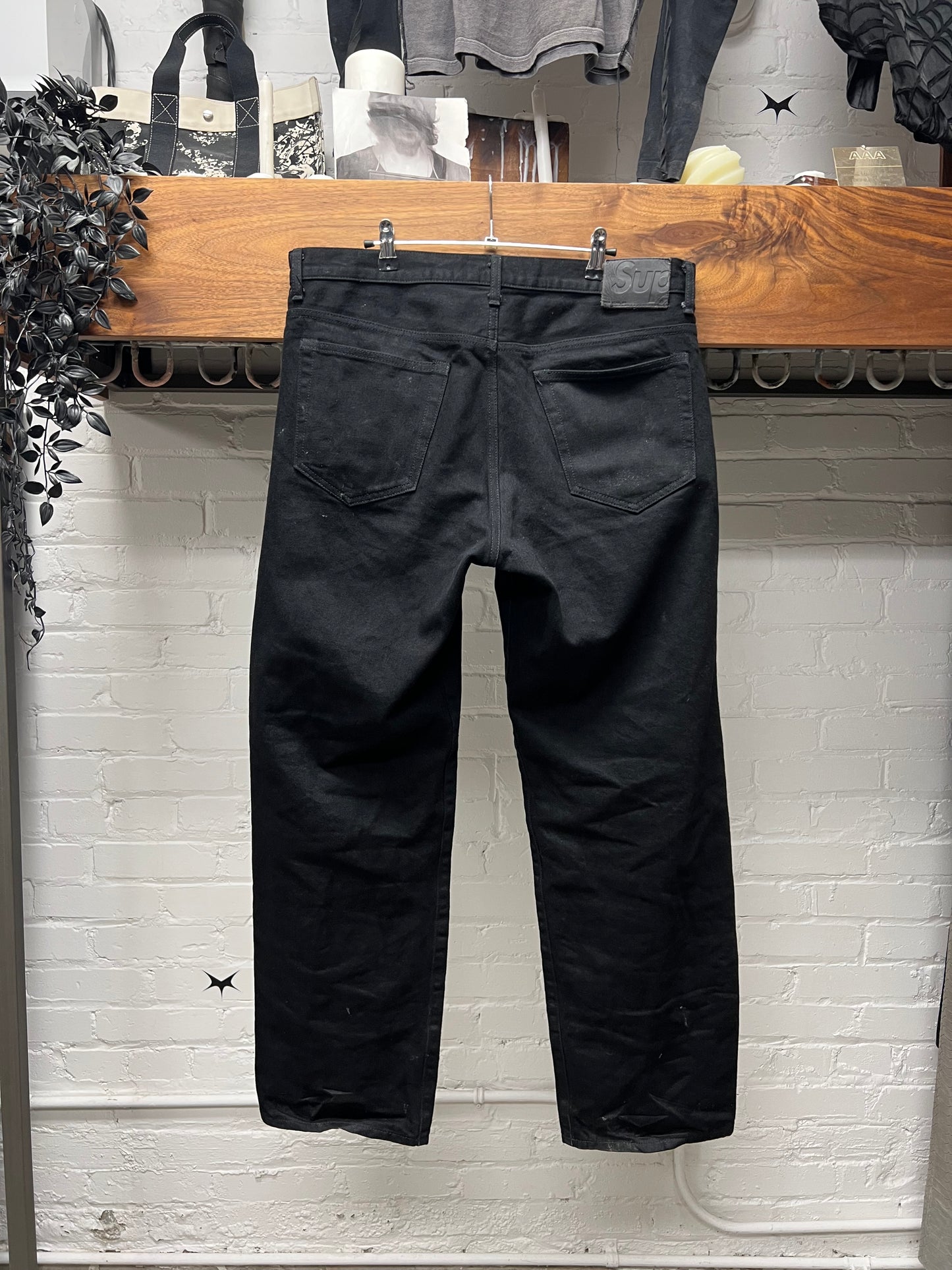 Supreme Black Heavyweight Straight/Wide Leg Denim