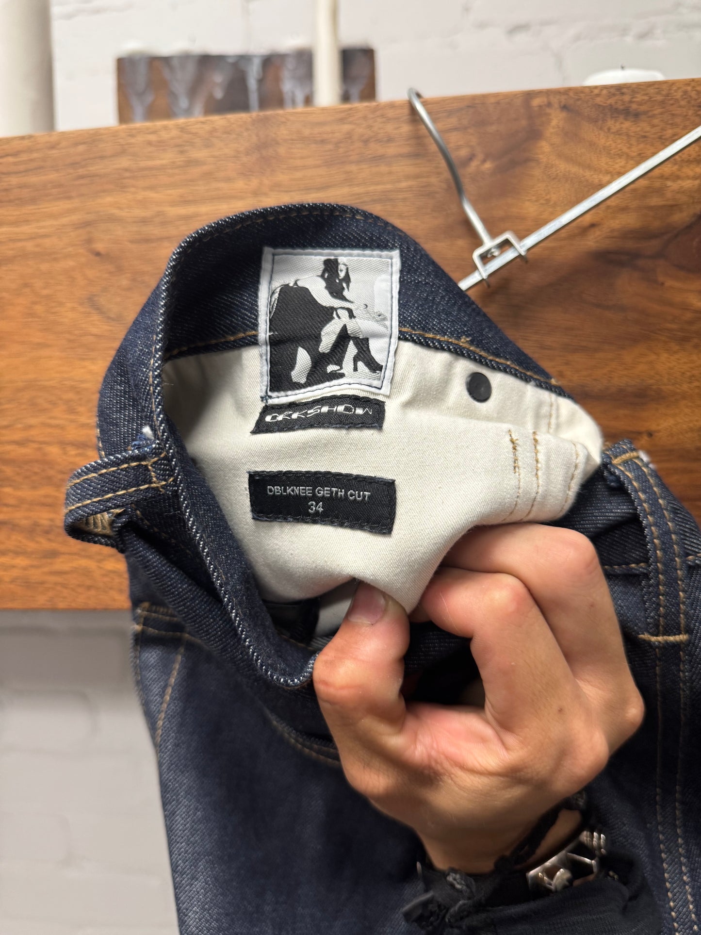 Rick Owens ‘Geth’ Double Knee 16oz Japanese Carpenter Denim