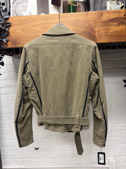Helmut Lang Suede Quilted Liner Perfecto-Zip Biker Jacket