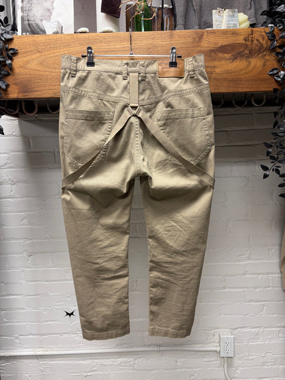 Helmut Lang Re-Edition Tan Brown Bondage Pants