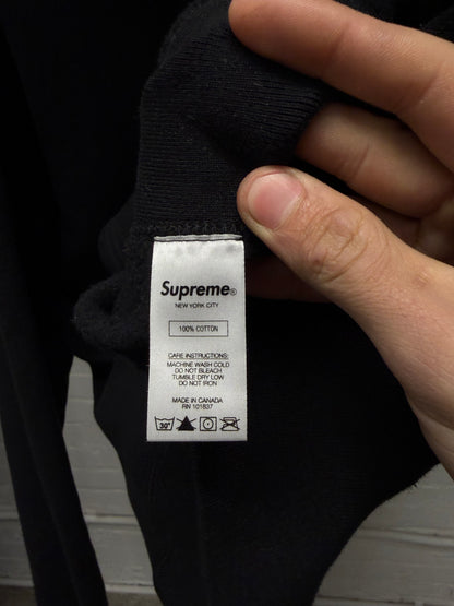 AW2020 Supreme ‘Cross Box Logo’ Black Pullover Hoodie