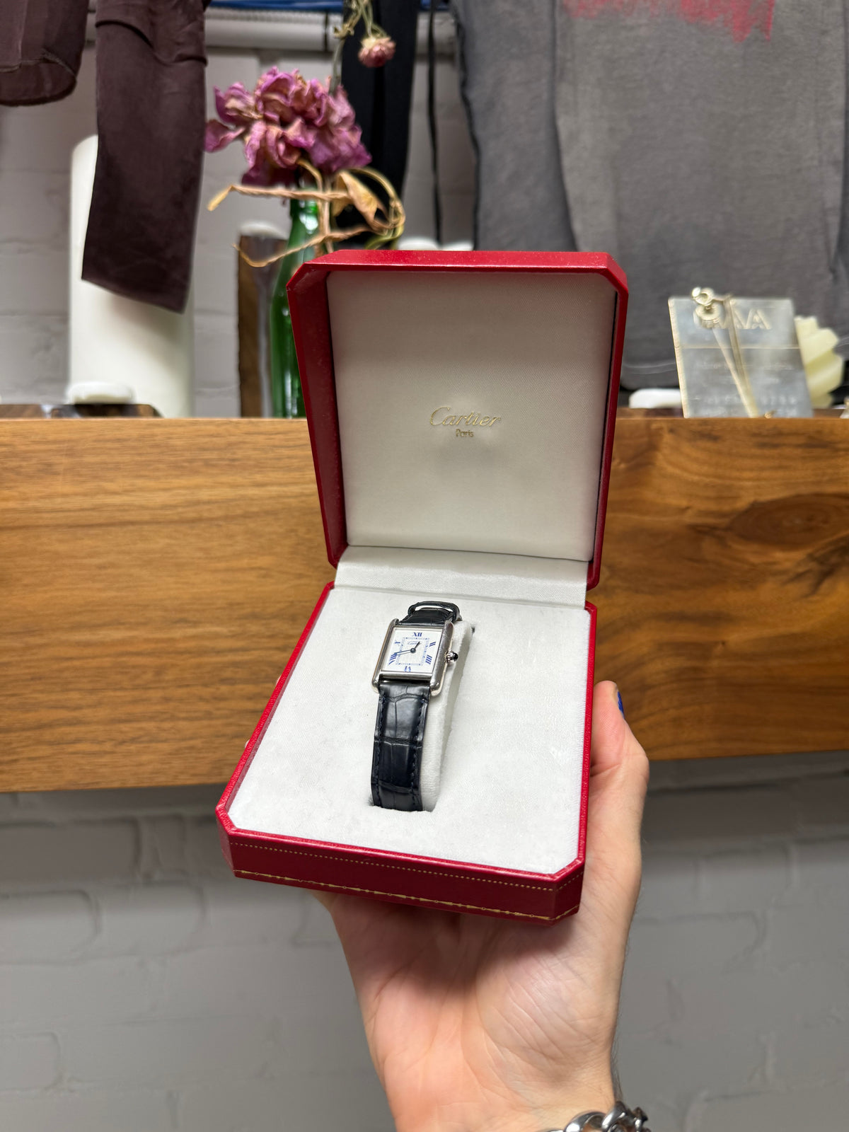 Cartier Tank Must De Roman Dial Re 690006 Sapphire Watch