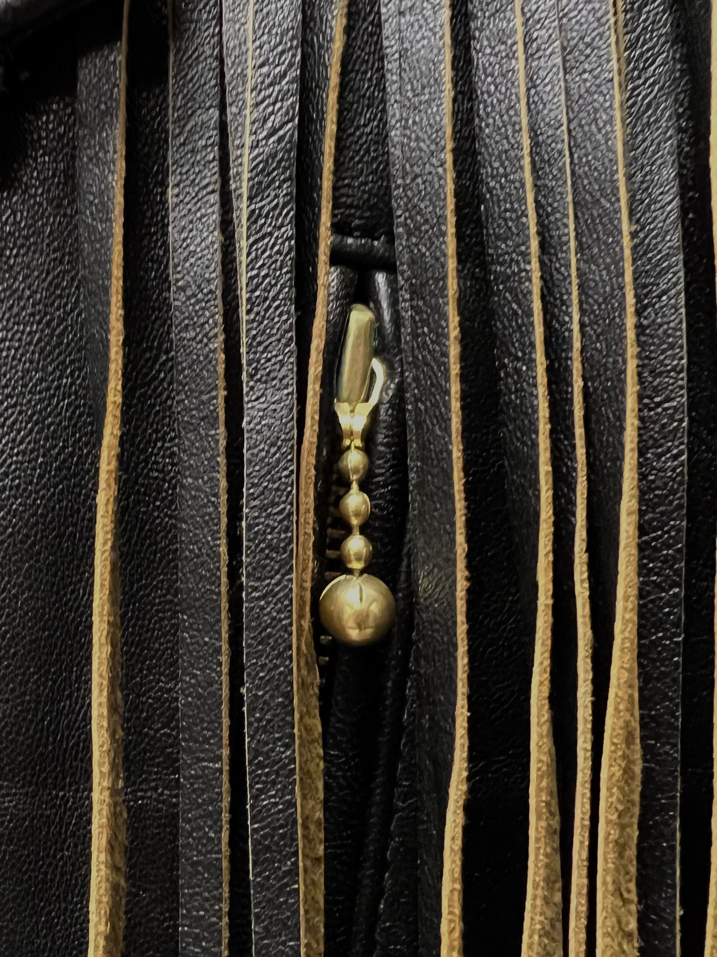 Blackmeans Perfecto Zip Black Fringe Leather Tasseled Biker Jacket