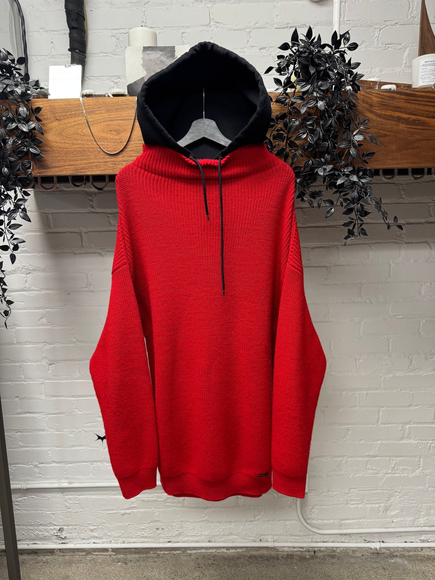 2018 Balenciaga Hybrid Knit/Hooded Sweater