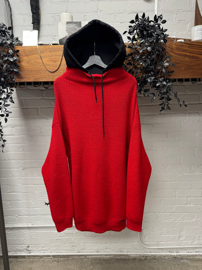 2018 Balenciaga Hybrid Knit/Hooded Sweater