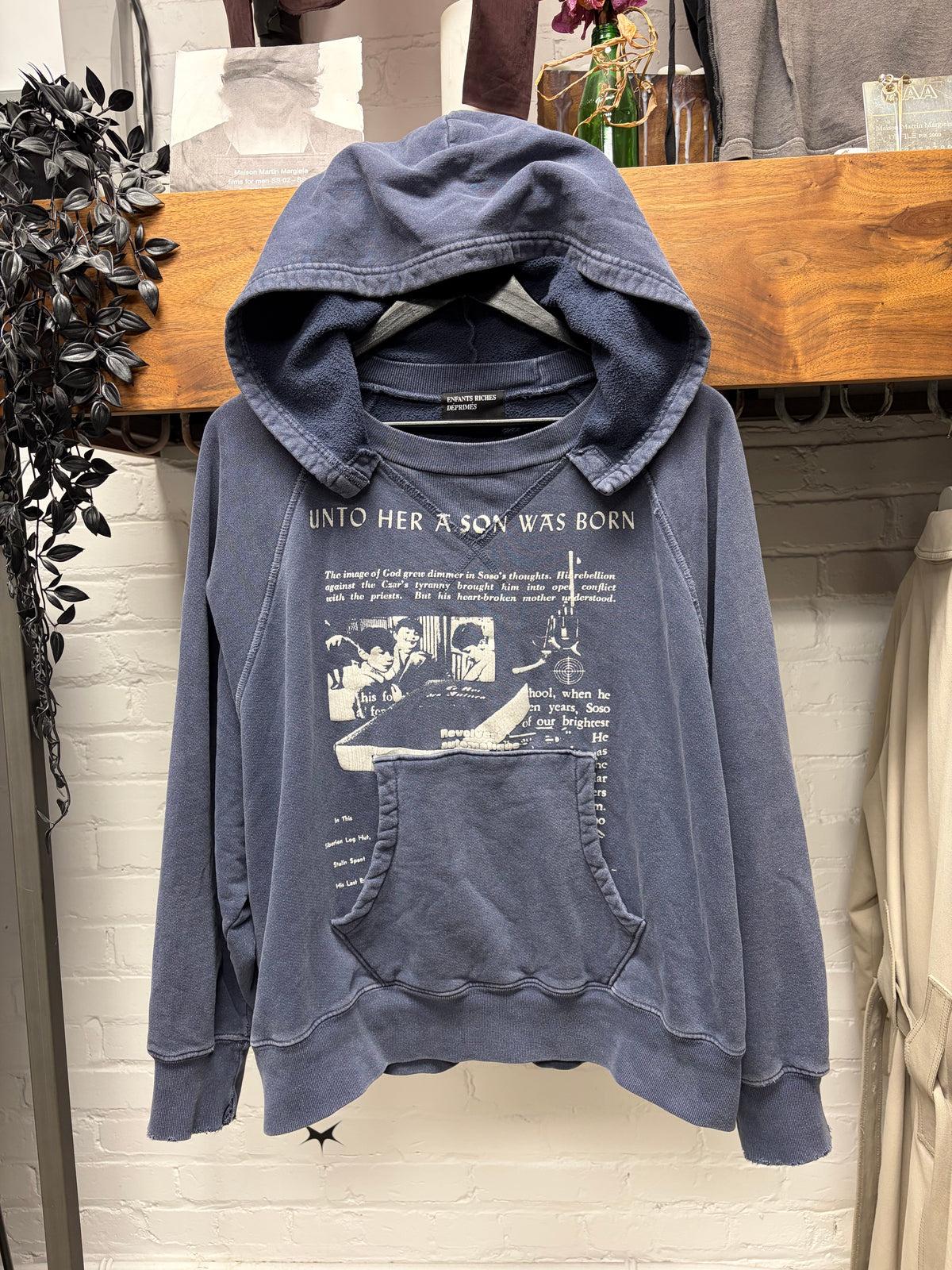 Enfants Riches Déprimés ‘Soso’ Blue Raglan Sleeve ‘Afterhood’ Pullover Hoodie