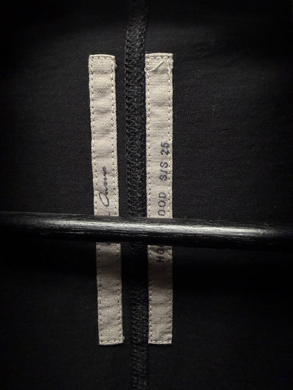 SS2025 Rick Owens ‘Hollywood’ Black Cotton ‘Level’ T-Shirt