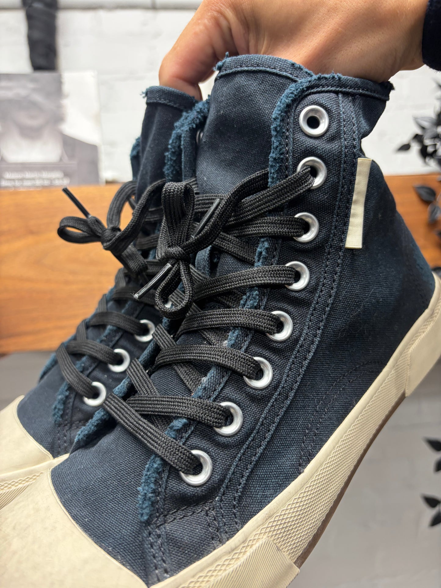 Balenciaga ‘Paris’ Black Canvas High Top Sneakers