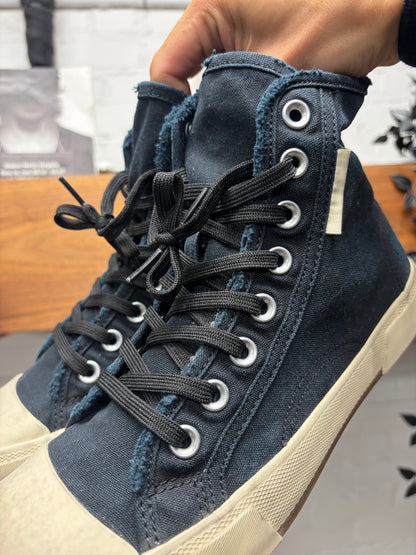 Balenciaga ‘Paris’ Black Canvas High Top Sneakers