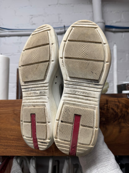 Prada ‘America’s Cup’ White Leather Low Top Sneakers