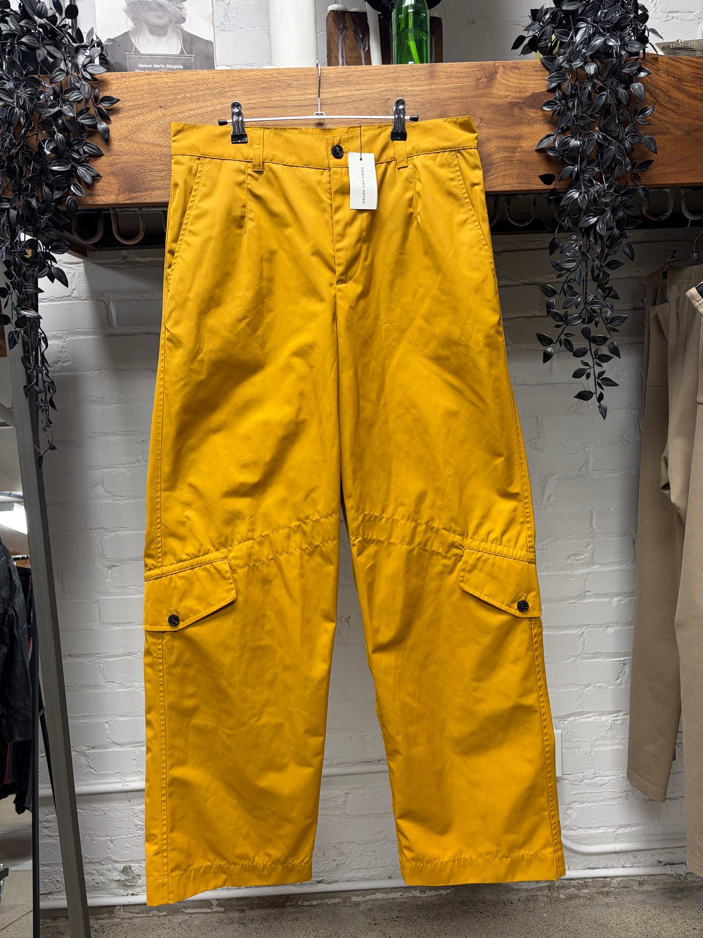 Dries Van Noten ‘Paxford’ Mustard Yellow Straight Cut Cargo Pants