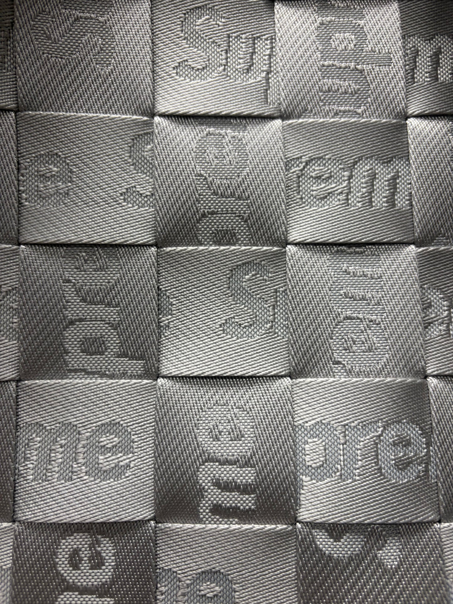 SS2024 Supreme Metallic Silver ‘Woven’ Tote Bag
