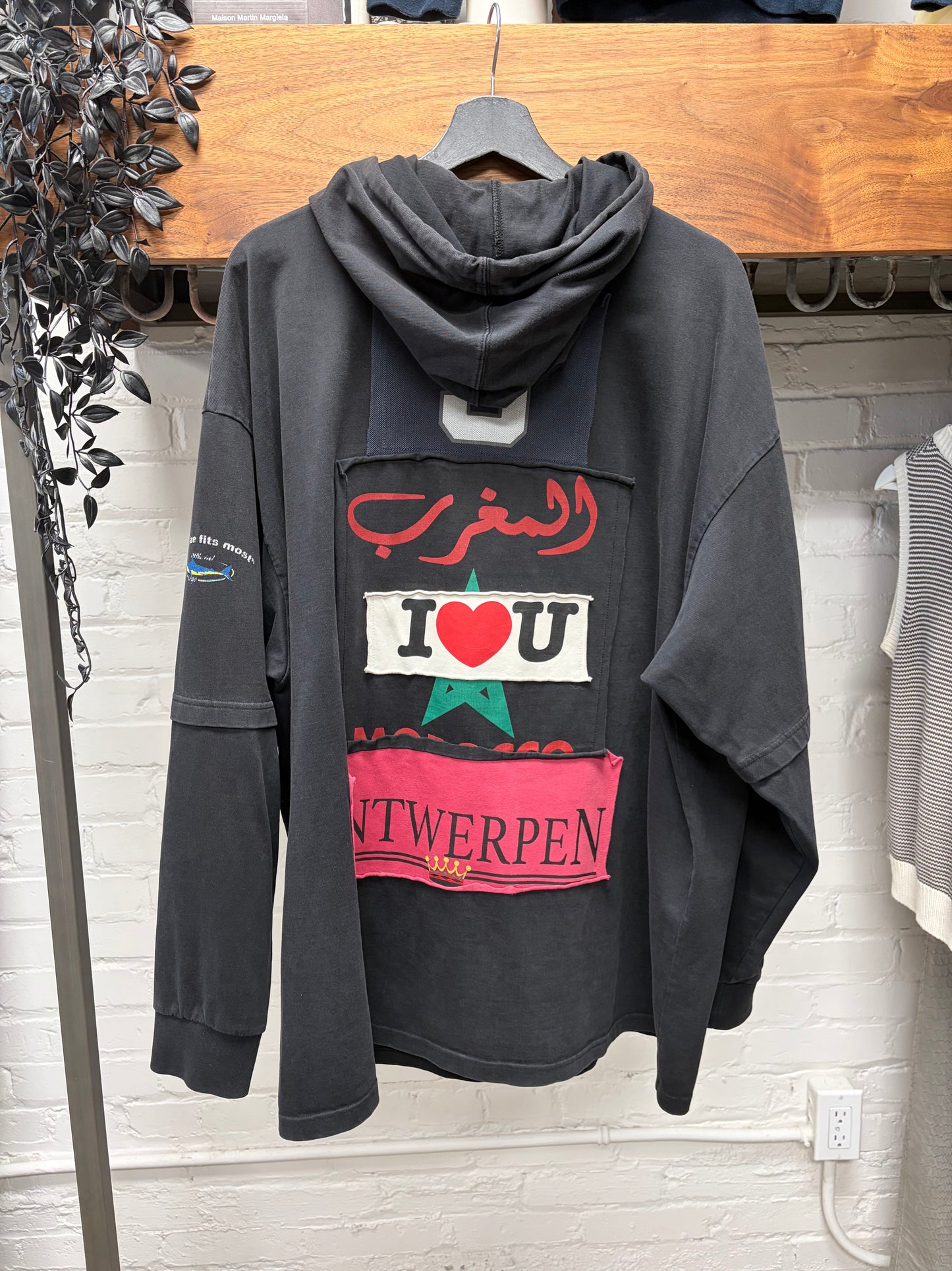 AW2019 Vetements ‘Bulldog Spirit’ Reconstructed Patchwork Hoodie