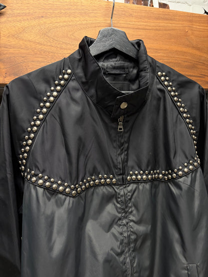 SS2012 Prada Studded Black/Grey Nylon Jacket