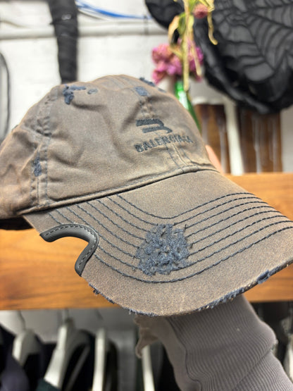 Balenciaga Intentionally Sun Faded ‘Sporty B Logo’ Distressed Baseball Cap