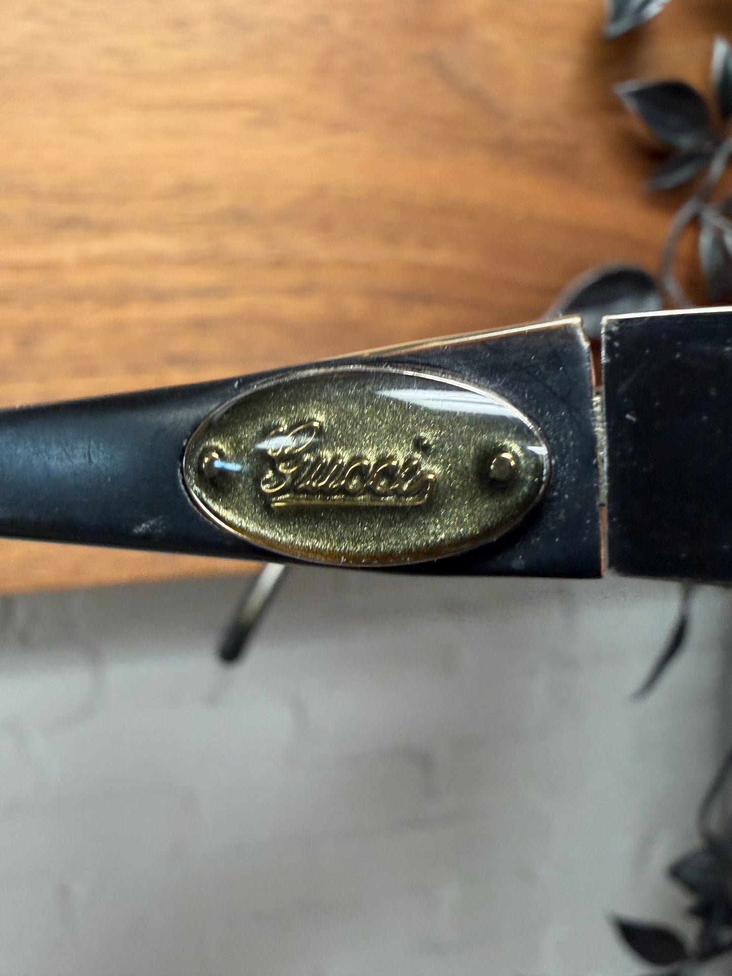 Vintage Gucci Cursive Script Logo Prescription Glasses Frames