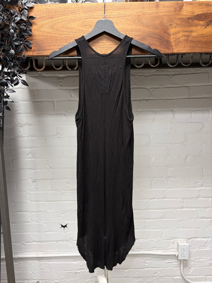 SS2015 Rick Owens ‘Faun’ Ribbed Black Tank Top