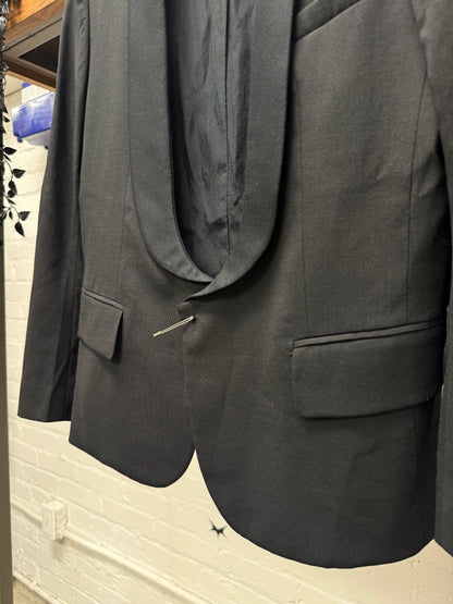 Balmain Black Tuxedo Cut Slim Fit Blazer