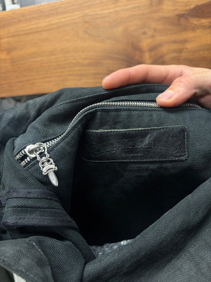 Chrome Hearts x Matty Boy ‘XL Leather Heart Patch’ Denim Crossbody Bag