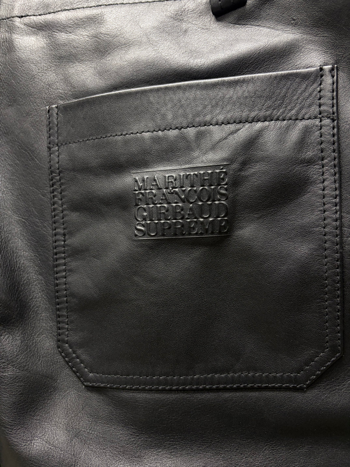 SS2025 Supreme x Marithe Francois Girbaud ‘Shuttle Tape’ Leather Cargo Pants