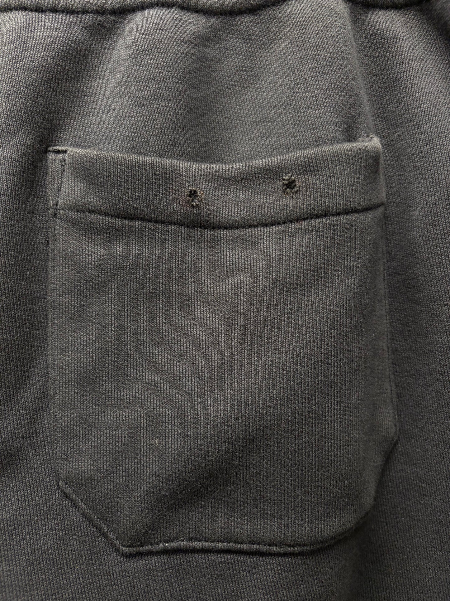 Chrome Hearts ‘Paperjam’ Black Cemetery Leather Cross Patch Sweatpants