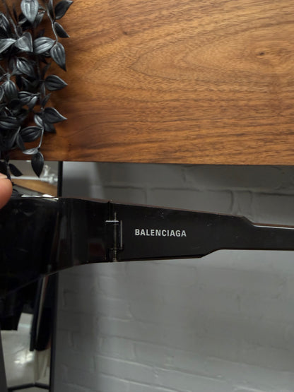 Balenciaga ‘BB0041S’ Mono Square Black Ski Sunglasses