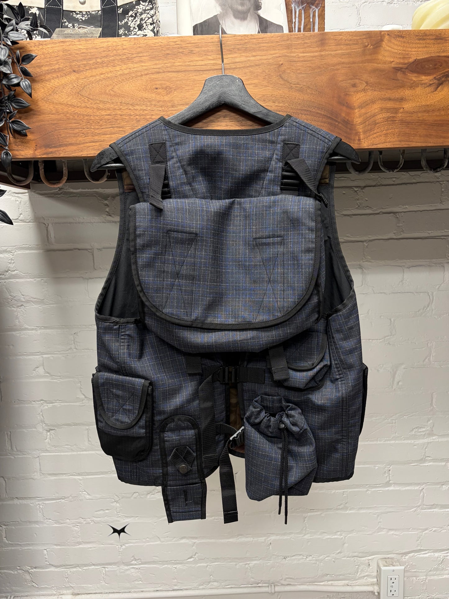 SS2019 Junya Watanabe Plaid Tactical Cargo Vest