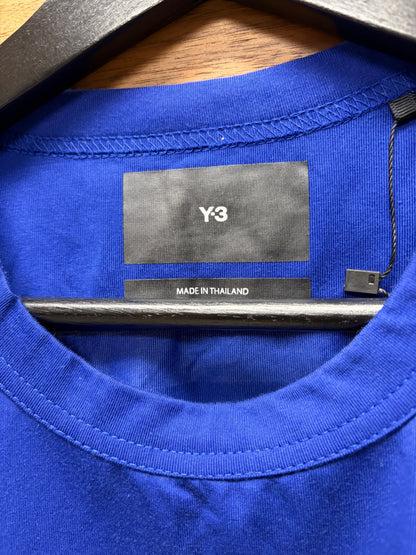 Y-3 by Yohji Yamamoto Shoulder Panelled Blue Tank Top