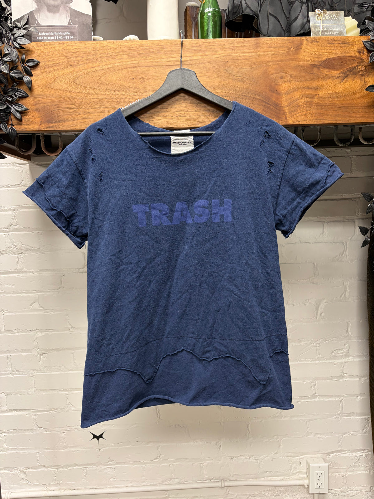 SS2015 Takahiro Miyashita the Soloist x Tangtang ‘Trash’ Reconstructed Blue T-Shirt