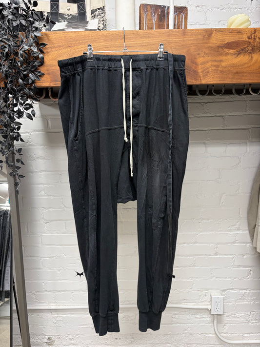 Rick Owens DRKSHDW Drop Crotch Black Drawstring Pants