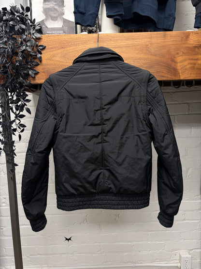 AW2008 Dior Homme Lumiere du Nord’ Black Collared Button Snap Jacket