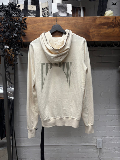 Rick Owens ‘DRKSHDW’ Milk White ‘Gimp’ Full-Zip Hoodie