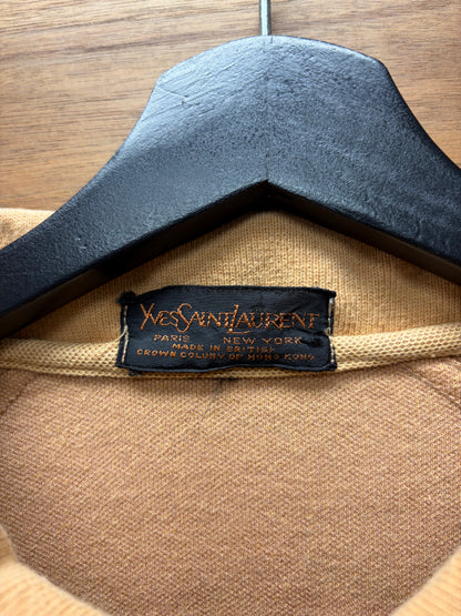 Vintage Yves Saint Laurent Orange ‘YSL’ Embroidered Logo Polo