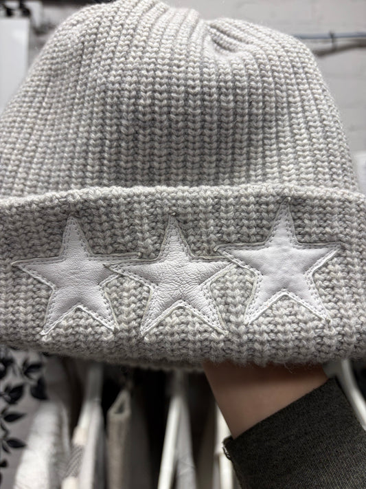 Chrome Hearts Lambskin Leather ‘Star Patch’ Cashmere Beanie