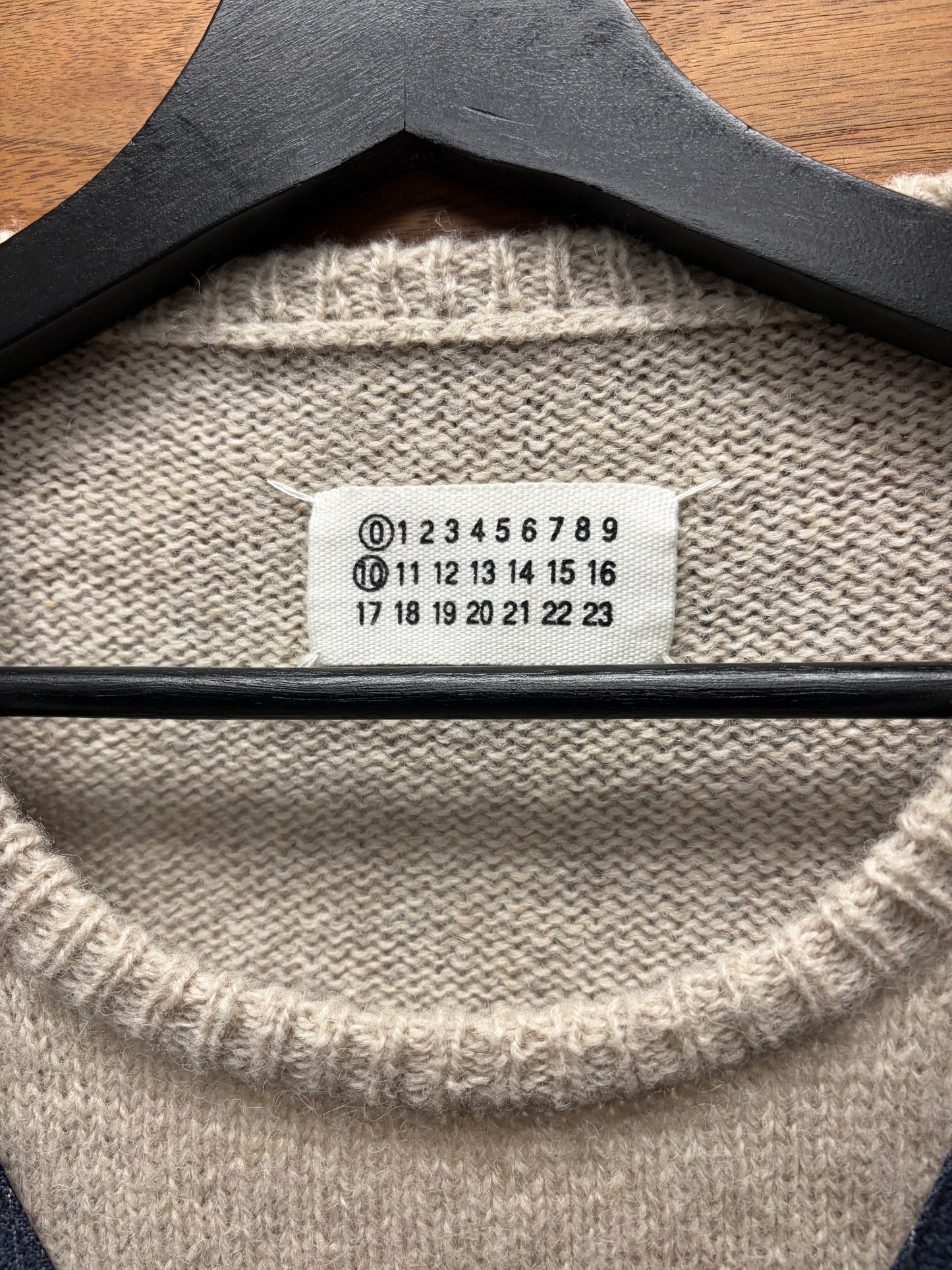 Maison Martin Margiela ‘Trompe L’œil’ Artisinal (0) Reconstructed Pinstripe Vest/Wool Sweater