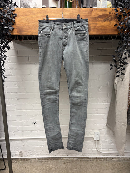 Rick Owens ‘Tyrone’ Bacteria Grey Skinny Jeans