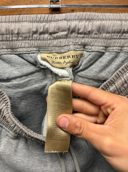 Burberry Embroidered Logo Grey Sweatpants