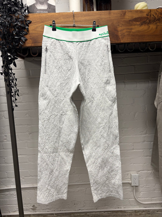 SS2022 Bottega Veneta White/Green Track Pants