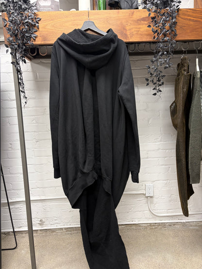 Rick Owens DRKSHDW ‘Twisted Seahorse’ Black Elongated Hoodie