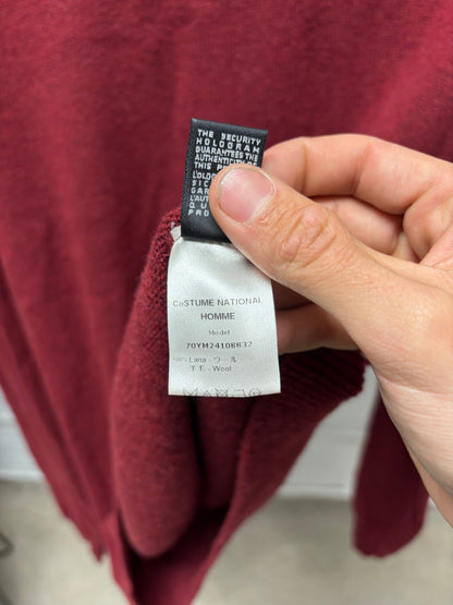 Costume National Homme ‘Burnt Red’ 100% Wool Sweater