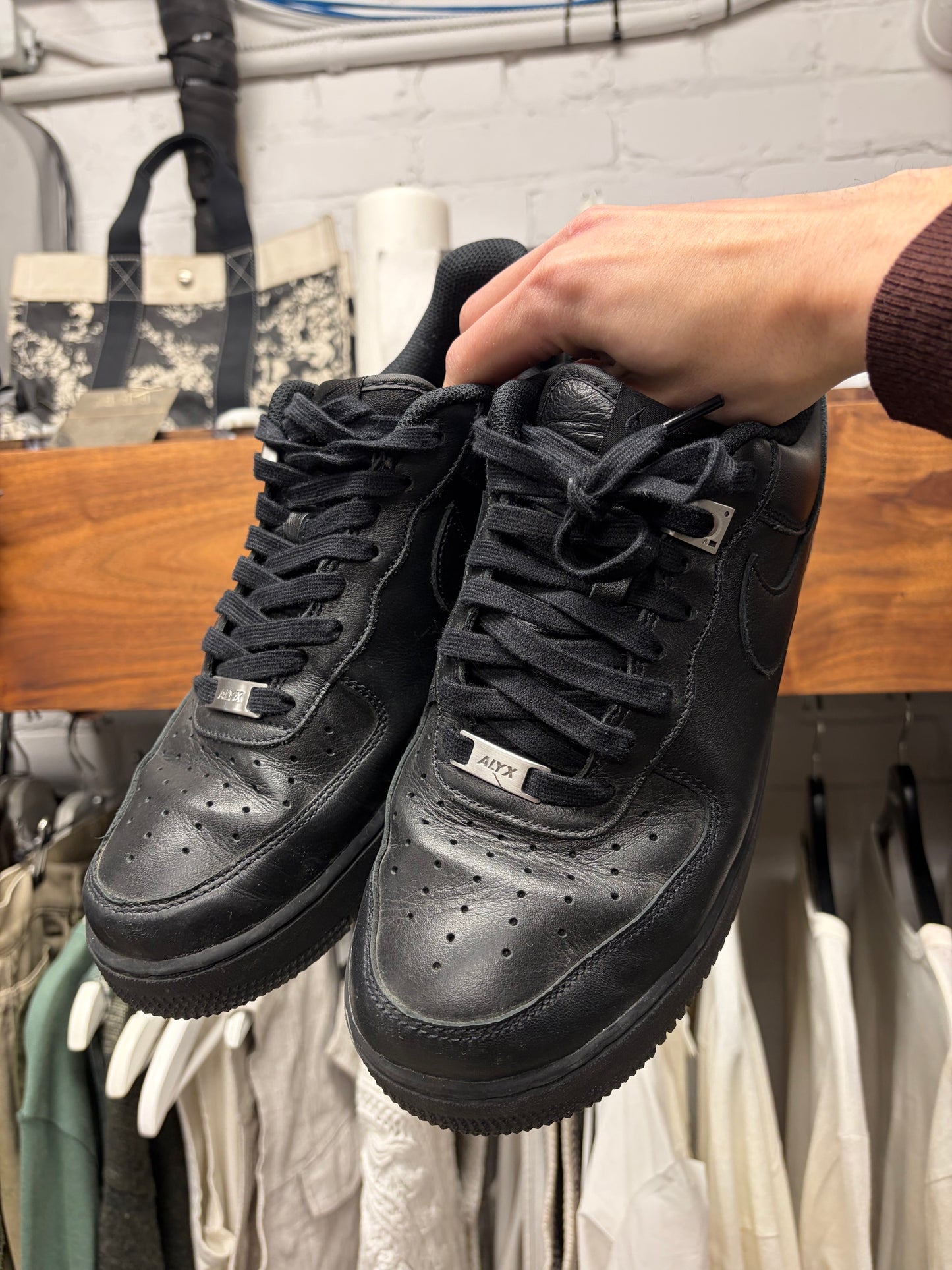 Alyx Studios x Nike Air Force 1 Premium Leather Low Top Sneakers