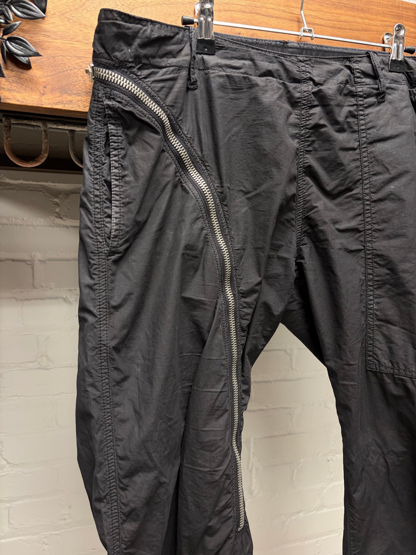 Rick Owens O&M Era Mainline ‘Aircut’ Black Slim Cut Pants