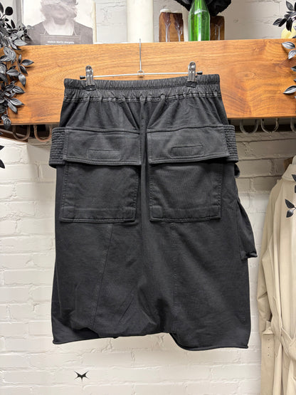 Rick Owens DRKSHDW ‘Creatch’ Black Drop Crotch Pod Shorts