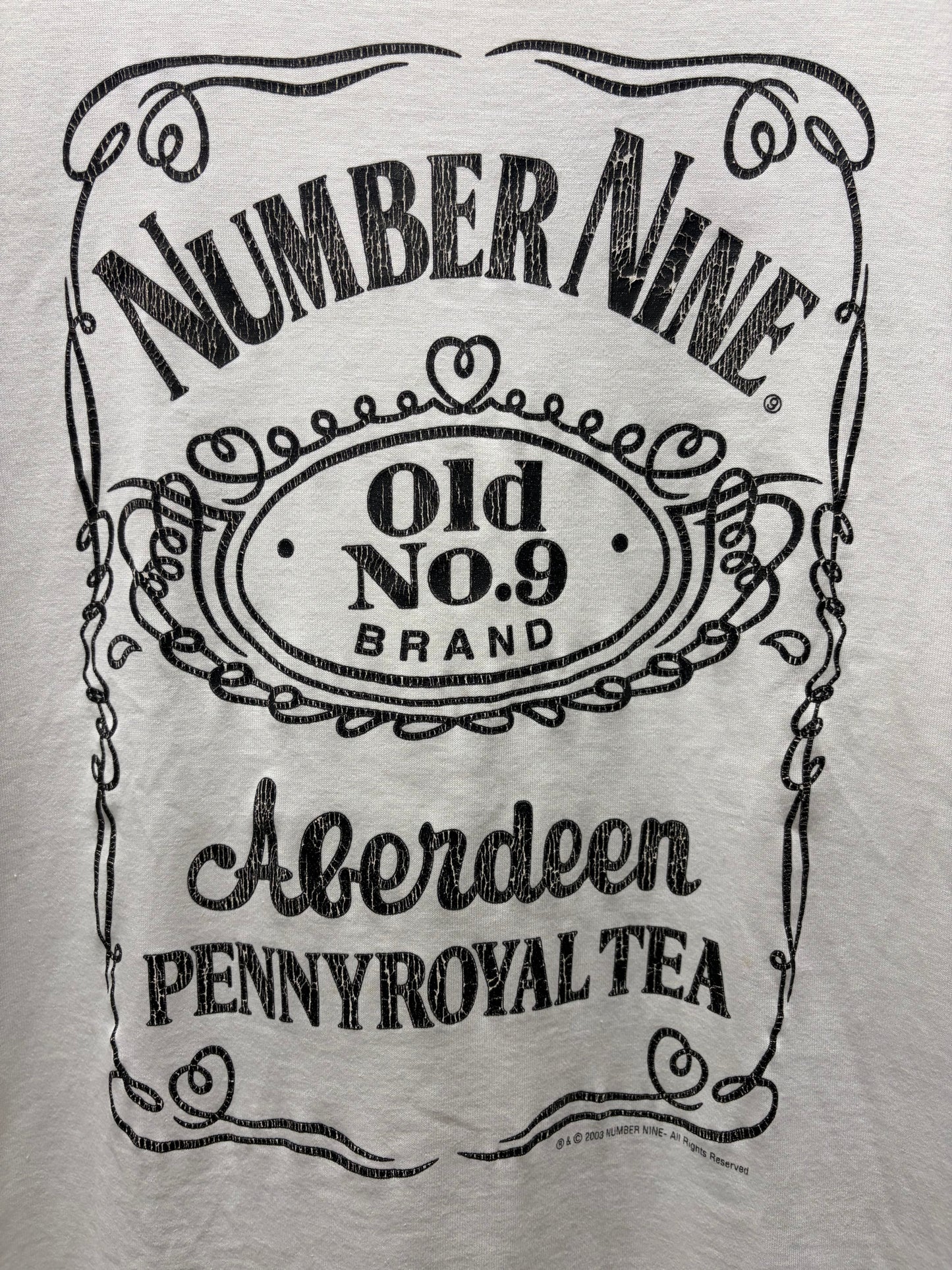 2003 Number (N)ine x ‘Jack Daniels’ White Graphic T-Shirt