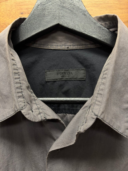 SS2015 Prada ‘Mechanic’ Panelled Cotton Work Shirt